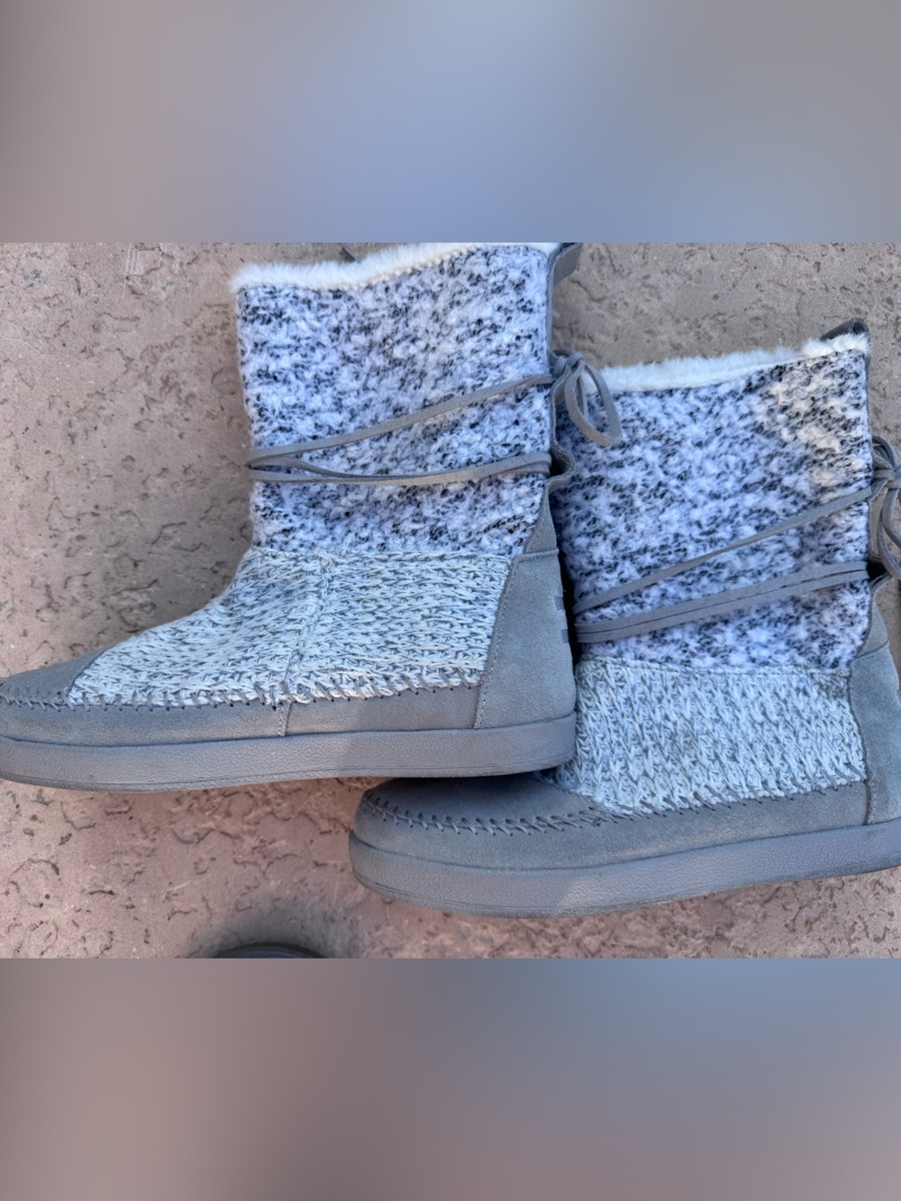 TOMS Women's Nepal boot Drizzle Grey Suede US Size 7